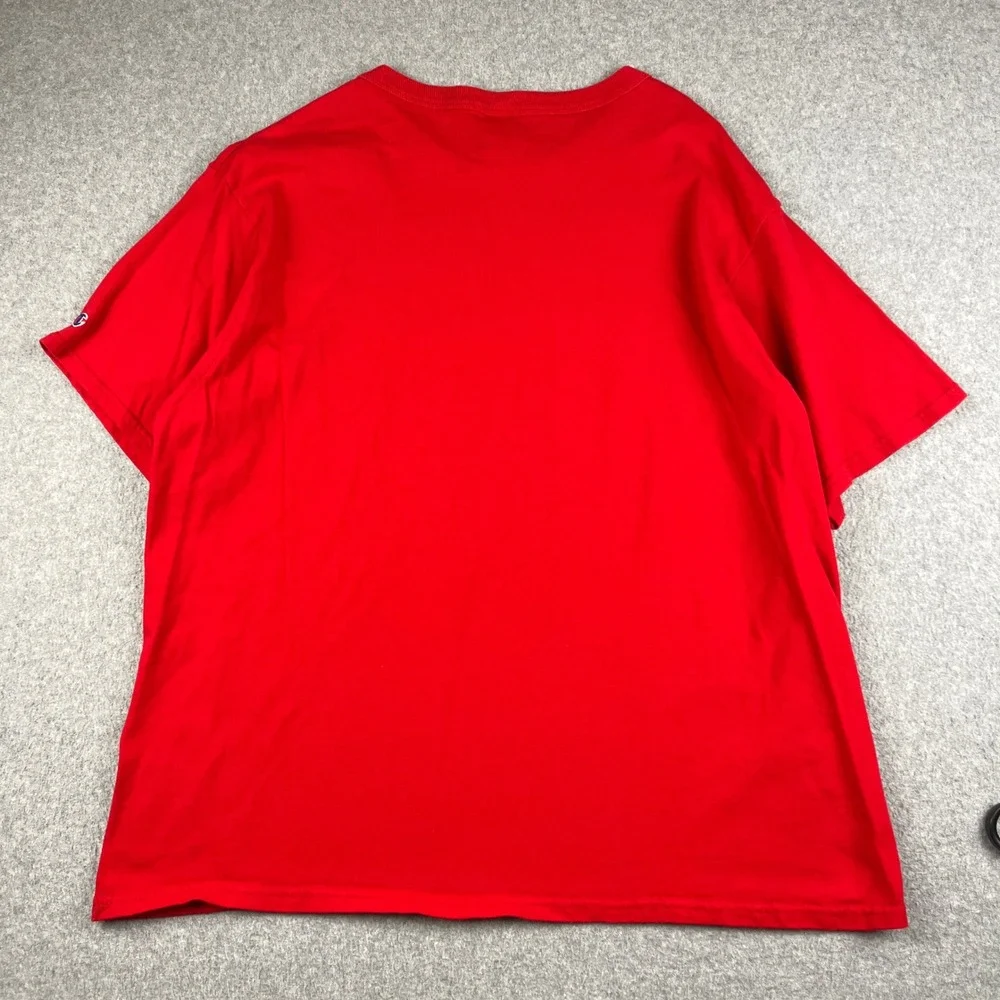 Champion Indiana University T Shirt Mens XL Red Hoosiers NCAA Collegiate Arched - Picture 6 of 6